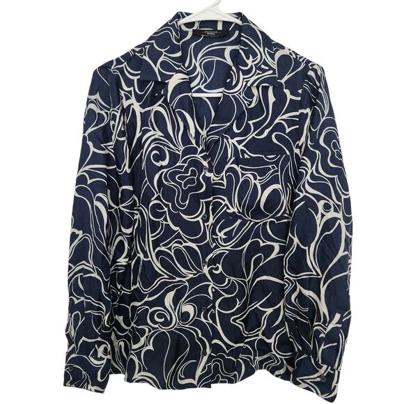 Weekend Max Mara Babila Silk-Twill Button Down Shirt M Designer Quiet Luxury - Picture 1 of 7